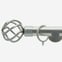 35mm Signature Brushed Steel Cage Curtain Pole