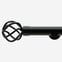 35mm Allure Signature Matt Black Cage Finial Eyelet
