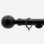 35mm Allure Signature Matt Black Ribbed Ball Finial