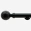 35mm Allure Signature Matt Black Ribbed Ball Finial Eyelet