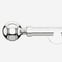 35mm Allure Signature Polished Chrome Ribbed Ball Finial Eyelet
