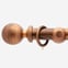 50mm Highgrove Brushed Copper Ball Finial Curtain Pole