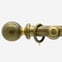 50mm Highgrove Brushed Gold Ball Finial Curtain Pole