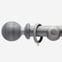 50mm Highgrove Brushed Silver Ball Finial Curtain Pole