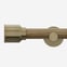 28mm Signature Antique Brass and Aged Oak Drum Eyelet Curtain Pole