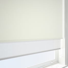AquaLuxe Cream & White Double Roller Blind