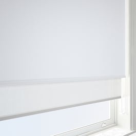 AquaLuxe White & White Double Roller Blind