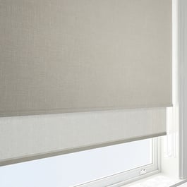 Leniro Blackout Natural & Natural Double Roller Blind