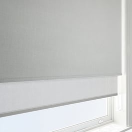 Leniro Blackout Pebble Grey & Grey Double Roller Blind