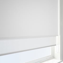 Carnival Blackout China White & White Double Roller Blind