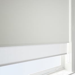 Carnival Blackout Cream & White Double Roller Blind