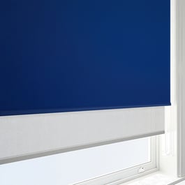 Carnival Blackout Sapphire & Grey Double Roller Blind