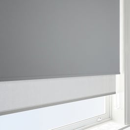 Carnival Blackout Shadow & Grey Double Roller Blind