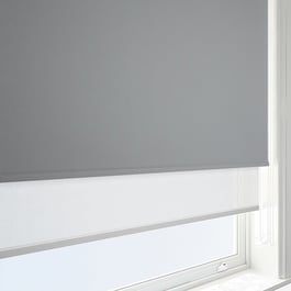 Carnival Blackout Shadow & White Double Roller Blind