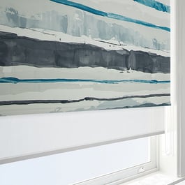 Como Lago & White Double Roller Blind