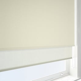 Supreme Blackout Cream & Natural Double Roller Blind
