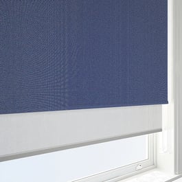 Supreme Blackout Denim Blue & Grey Double Roller Blind