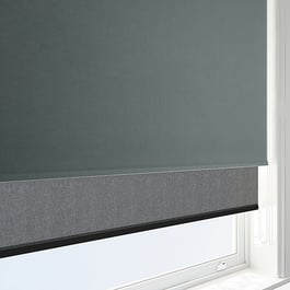 Optima Blackout Anthracite Grey & SunVue Jet Black Double Roller Blind