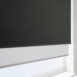 Optima Blackout Black & Grey Double Roller Blind