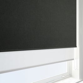 Optima Blackout Black & White Double Roller Blind