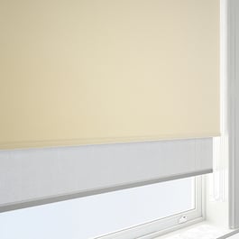 Optima Blackout Light Taupe & Grey Double Roller Blind