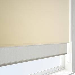Optima Blackout Light Taupe & Natural Double Roller Blind