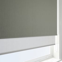 Optima Blackout Pewter & Grey Double Roller Blind