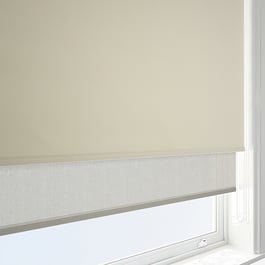 Optima Blackout Warm Stone & Natural Double Roller Blind