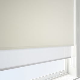 Optima Blackout White & SunVue White Double Roller Blind