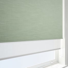 Hayworth Fern & White Double Roller Blind