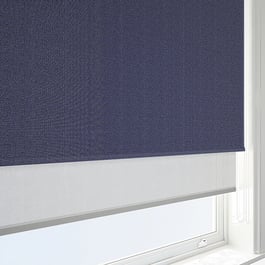 Supreme Blackout Indigo & Grey Double Roller Blind
