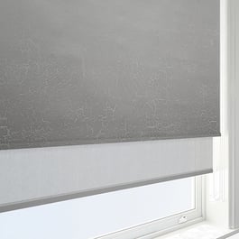 Lahore Grey & SunVue Dove Double Roller Blind