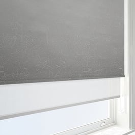 Lahore Grey & White Double Roller Blind