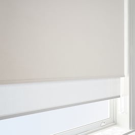 Mamba Cream & White Double Roller Blind