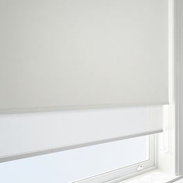 Metz White & White Double Roller Blind