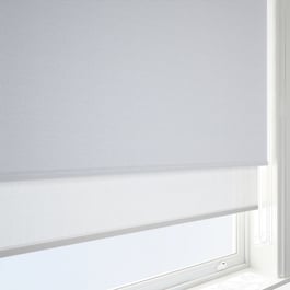 Mineral & White  Double Roller Blind