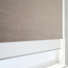 Orissa Stone & White Double Roller Blind