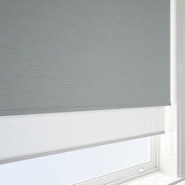 Plaza Graphite & White Double Roller Blind