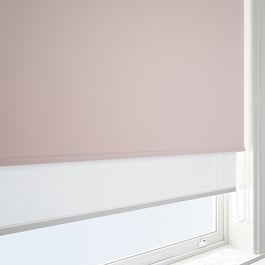Pop Blackout Blush & White Double Roller Blind