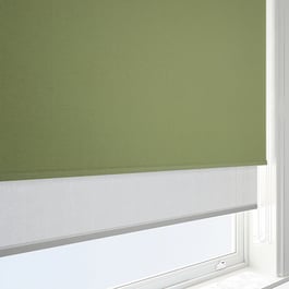Pop Blackout Fern & Grey Double Roller Blind