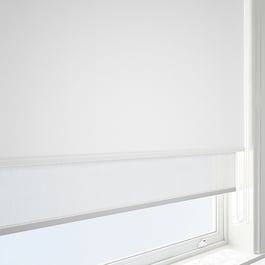 Supreme Blackout Porcelain & White Double Roller Blind