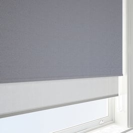 Supreme Blackout Seal & Grey Double Roller Blind