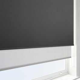 Spectrum Blackout Anthracite & Grey Double Roller Blind