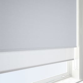 Supreme Blackout Mineral & SunVue White Double Roller Blind