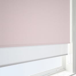 Supreme Blackout Pink & SunVue White Double Roller Blind