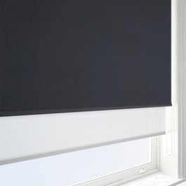 Jet & White Sheer Double Roller Blind