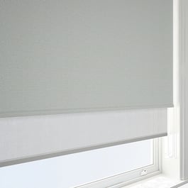 Supreme Blackout Linen & Grey Double Roller Blind
