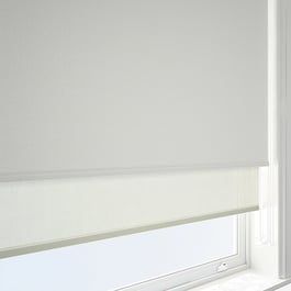 Supreme Blackout Parchment & Cream Double Roller Blind