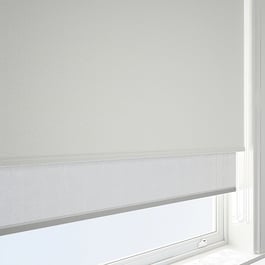 Supreme Blackout Parchment & Grey Double Roller Blind