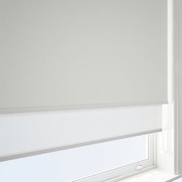 Supreme Blackout Parchment & White Double Roller Blind